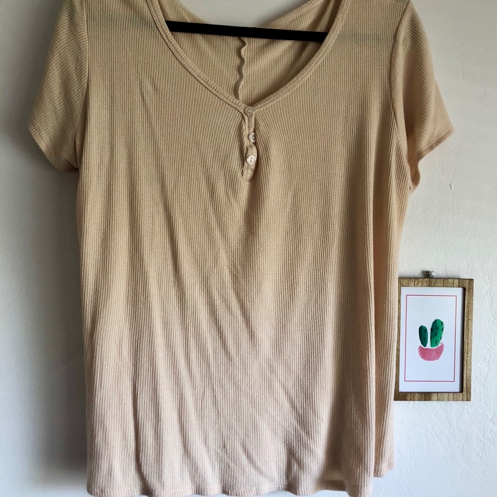 🌻2 for 10🌻 Nude Blouse with buttons